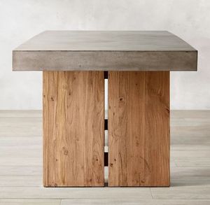 Meubles de jardin d'extérieur, table de salle à manger en teck rectangulaire pour patio - Product Image 6