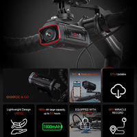 AKEEYO IP66 1800mAh Wasserdichte HD 1080p WLAN GPS Dashcam Fahrradkamera Rekorder für Mountainbikes