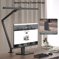 Lampe de bureau LED pour la protection des yeux, lampe de table pour enfants, lecture et étude, bras réglable, sans scintillement, faible consommation, lampe d'apprentissage