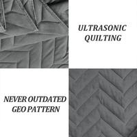 Ensemble de 3 pièces en gros de luxe personnalisé en polyester double king size épais et moelleux en microfibre Ensemble de literie à ultrasons pour l'été