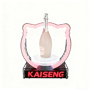 Tùy chỉnh kim loại rượu vang ghế và Bar KTV rượu bầu không khí đạo cụ Champagne Câu Lạc Bộ Màu Đỏ dịch vụ LED chiếu sáng chai hiển thị - Product Image 4