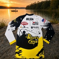 Chemise de pêche personnalisée par sublimation, protection UV, séchage rapide, respirante, uniforme d'équipe performant, vente en gros, OEM, marque privée, en vrac