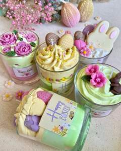 LANJO Wholesale Easter Themed Scented <b>Candles</b> Handmade Soy Wax Jar <b>Candles</b> <b>Long</b>-<b>Lasting</b> <b>Candles</b> for Holiday Home Party Decor - Product Image 1
