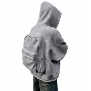 Pull-over unisexe surdimensionné en molleton de coton épais de haute qualité, écologique, anti-plis, pour l'hiver, style streetwear, avec logo personnalisé - Product Image 3