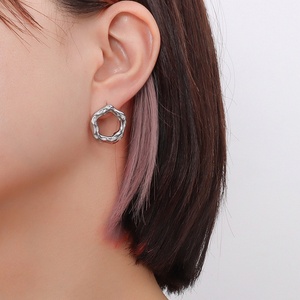 Ensemble de bijoux romantique de luxe en acier inoxydable plaqué or 18 carats avec zircon, vente en gros, bagues, boucles d'oreilles, pour femmes, mariages, fêtes, fiançailles - Product Image 2