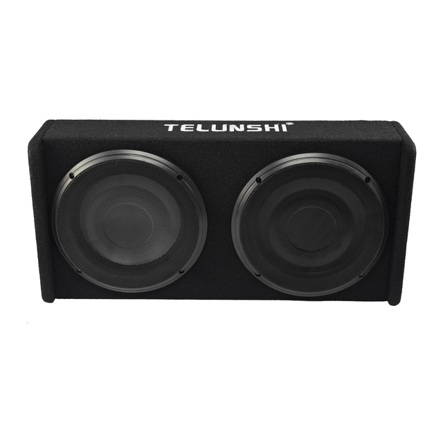 8/10 Inch Active Car Audio Subwoofer Wooden Box SVC 120W RMS 4 Ohm Slim Design Strong Bass 12V