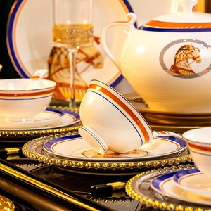 Hot Sell 60 Pcs European Luxury Kitchen Accessories Ceramic <b>Dinnerware</b> <b>Sets</b> - Product Image 4