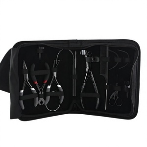 Hot Selling 10pcs Hair Extension Pliers Clips Scissors Tools Kit <b>Tape</b> in Hair Ext Plier Scissor Bond Cutter Comb <b>Loop</b> <b>Hook</b> Tool - Product Image 1