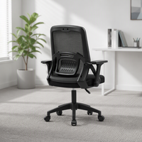 Chaise de bureau ergonomique moderne en tissu pour la maison, dossier haut, pivotante, accoudoirs réglables, structure en plastique, base en fer, réglage manuel de la hauteur