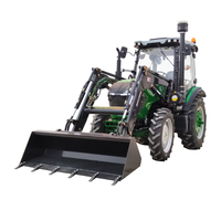 Tracteur agricole polyvalent diesel puissant de 100 ch, 4x4, 4 roues motrices, capacité de charge renforcée, état neuf
