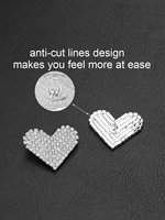 Premium Exquis Cuivre Griffe Strass Fermoir Bouton En Forme De Coeur Cristal Incrusté Embellissement pour Premium Vêtements & Artisanat