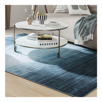 Tapis imprimé en chenille bleu design, tapis d'intérieur 3D, tapis de sol, tapis imprimé lavable, dos antidérapant