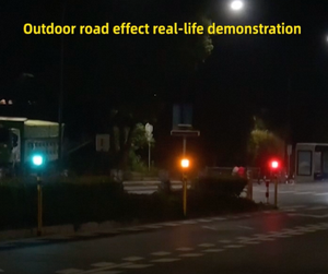 太陽光発電式LED交通信号灯 PCフォグランプ ランプ ナイトロードアウトライン点滅灯 クリアフィルム付き - Product Image 3