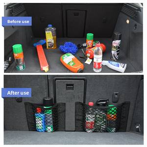 40*25cm adesivo magico in Nylon borsa portaoggetti elastico in rete per sedile posteriore <span class=keywords><strong>Auto</strong></span> appeso <span class=keywords><strong>Organizer</strong></span> per riordino automatico - Product Image 6