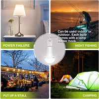 Bombilla colgante portátil para acampada, luz led recargable de 27 B22 800mA 7W 9W 12W 15W