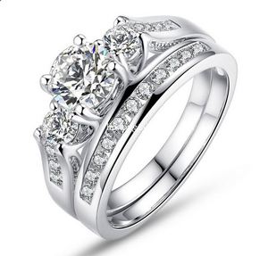 Fashion <b>Couple</b> <b>Rings</b> for Women Heart Rhinestones Zirconia <b>Rings</b> Set Trendy Men Stainless Steel <b>Ring</b> Wedding Band Jewelry Gifts - Product Image 2