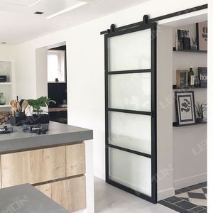 Portes coulissantes intérieures en verre insonorisées et étanches, design moderne et personnalisé, pour maisons et habitations - Product Image 6