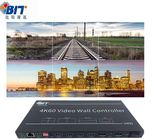 4 HDMI Inputs 9 HDMI <strong>Outputs</strong> <strong>Video</strong> Wall Processor for Exhibition Screens RS232 IR Control 3x3 2x4 4x2 2x3 <strong>Video</strong> Wall Controller - Product Image 1