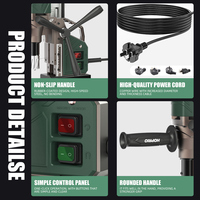 Perceuse magnétique électrique industrielle 220V, moteur sans balais, robuste, filaire, mini perceuse, construction, OEM