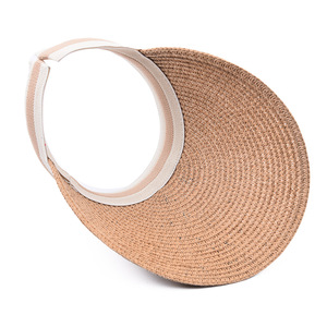 HJH118 في الهواء الطلق النساء الربيع الصيف ليوبارد فارغة قبعة تنفس قناع ظلة عقال دون أعلى الشمس بلغت ذروتها قبعة من القش - Product Image 5