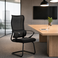 Chaise de bureau ergonomique à dossier haut en maille avec support lombaire réglable, siège pivotant respirant pour la maison/le lieu de travail