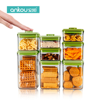 Pots de stockage Offres Spéciales Céréales sèches Boîtes scellées transparentes durables Empilable sans Bpa Pop Up Stockage hermétique des aliments