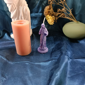 Molde de Silicone para Vela B-3425 Deus Jesus Pai, Molde de Vela da Virgem Maria Segurando Jesus Crucificado - Product Image 6