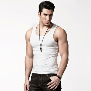 Customized Men's Slim Fit Sporty Beach Tank <b>Top</b> 100% Cotton Breathable Knitted-<b>Low</b> Price - Product Image 1