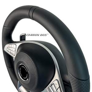 Volante Deportivo de Cuero Personalizado Premium para Mercedes-Benz <span class=keywords><strong>AMG</strong></span> GT63S W221 W222 W205 W204 <span class=keywords><strong>C220</strong></span> GLC CLA W907 W910 - Product Image 6