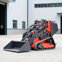 Pengiriman Gratis Harga Grosir Skid Steer Loader Mesin Diesel EPA Skid Steer Loader Kecil Mini Skid Steer Loader