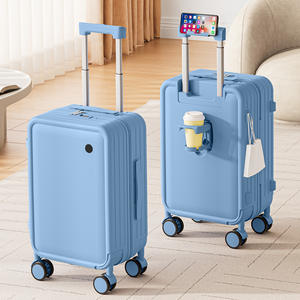 Maleta de Mano Azul Cielo de 20 Pulgadas con Ruedas Giratorias y Candado de Combinación para Viajes de Placer, Primavera 2025 - Product Image 2