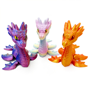 Mini-dragon marin imprimé en 3D pour enfants et adolescents, jouets et décorations uniques pour enfants, jouets de dragon mystérieux, cadeaux pour garçons et filles - Product Image 3