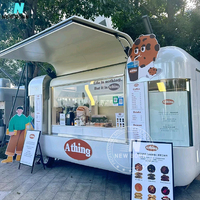Remorque alimentaire mobile entièrement équipée pour barbecue, station de bonbons et chips, construction en acier inoxydable pour hot-dogs, hamburgers et restauration rapide