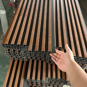 Trang chủ tường trang trí Hội Đồng Quản trị rãnh 3D <span class=keywords><strong>WPC</strong></span> Tấm tường bằng gỗ trong nhà đôi màu sắc <span class=keywords><strong>WPC</strong></span> Bảng điều khiển bằng gỗ trong nhà - Product Image 2