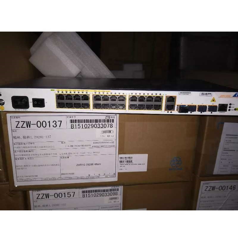 ZXR10 2928E Series Switch - 24-Port GE RJ45 & SFP, CE RoHS FCC