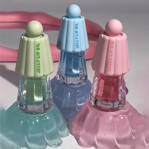 ลิปกลอสแบบมีขนสีชมพูใสลิปผลไม้วีแกนลิปกลอสแบบแผ่นติดโลโก้ตามสั่ง - Product Image 1