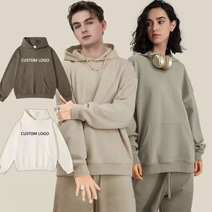 Felpa con cappuccio stile Unisex con logo personalizzato di nuovo arrivo con logo a sbuffo con cappuccio da uomo - Product Image 2