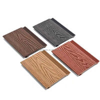 Revestimiento de Pared Exterior de Diseño Moderno, Revestimiento Compuesto de WPC, Ecológico, Impermeable, Ignífugo