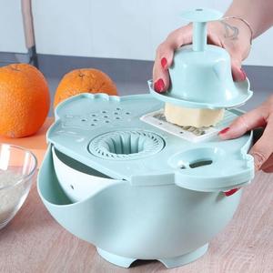 Outils de cuisine Gadgets <span class=keywords><strong>Mandoline</strong></span> manuelle <span class=keywords><strong>12</strong></span> <span class=keywords><strong>en</strong></span> <span class=keywords><strong>1</strong></span> Trancheuse à oignons et légumes multifonctionnelle Trancheuse à aliments Coupe-légumes Hachoir - Product Image 1