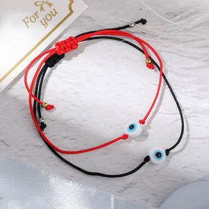 Bracelet rouge en macramé pour Couple chanceux, mauvais yeux, réglable, longue <span class=keywords><strong>Distance</strong></span>, amoureux de l'amitié, Bracelet assorti pour Couple - Product Image 4