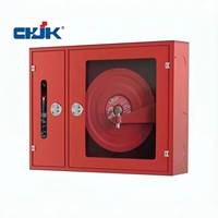 Armoire double porte Jinkai en acier doux pour extincteur et tuyau d'incendie flexible, revêtement poudré, durable, protection incendie