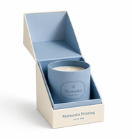 Boîte d'emballage pour bougie avec logo personnalisé, en carton rigide, design gaufré, insert en mousse pour coffret cadeau de bougies parfumées