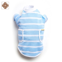 Robes pour chiens Glamoroux ODM modernes à rayures en polyester et coton biologique, écologiques, lavables, tendance, décontractées, pour le printemps et l'été