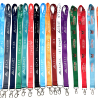 Longes porte-clés en polyester personnalisées avec accessoires de crochet de sérigraphie par sublimation et logo Breakaway