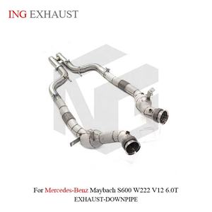 ท่อระบายไอเสียสเตนเลสสตีลสำหรับรถเมอร์เซเดสเบนซ์ <span class=keywords><strong>Maybach</strong></span> S600 W222 <span class=keywords><strong>V12</strong></span> 6.0ตันพร้อมเกราะกันความร้อนอะไหล่รถยนต์ - Product Image 3