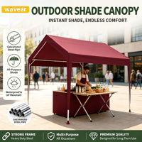 Auvent robuste coupe-vent avec structure tubulaire en acier, équipement agricole, pour allée et jardin, avec plaque de base à fixer au sol