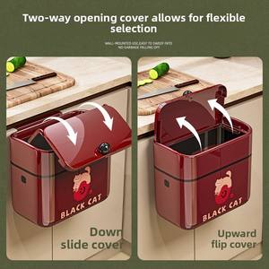 Corbeille à déchets murale pour cuisine, panier de rangement suspendu à la porte pour armoire de cuisine, stockage de légumes et de fruits, déchets de cuisine - Product Image 4