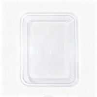 Boîte d'emballage alimentaire en plastique PET jetable en gros, conteneur rectangulaire transparent avec couvercle pour collations, fruits et produits de charcuterie