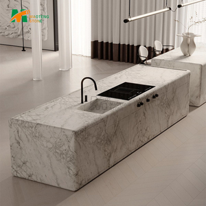 Encimera <span class=keywords><strong>de</strong></span> Cocina Moderna <span class=keywords><strong>de</strong></span> Mármol Natural Beige Bianca Perla MTSTONE, Mesa Central para Isla <span class=keywords><strong>de</strong></span> Cocina - Product Image 1