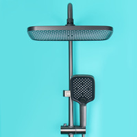 Nouveau moderne LED affichage numérique 4 fonctions pluie Piano clé salle de bain douche ensemble système chaud et froid douche mélangeur robinet ensemble
